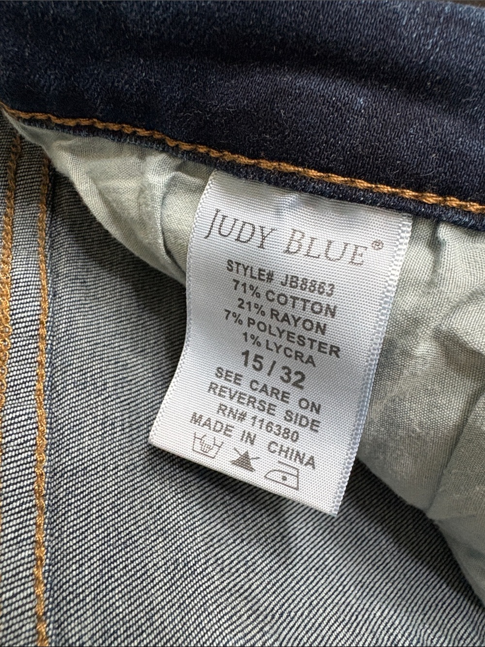 👖 Judy Blue Skinny Jeans with Front Seam. Size 15/32 - Picture 14 of 16